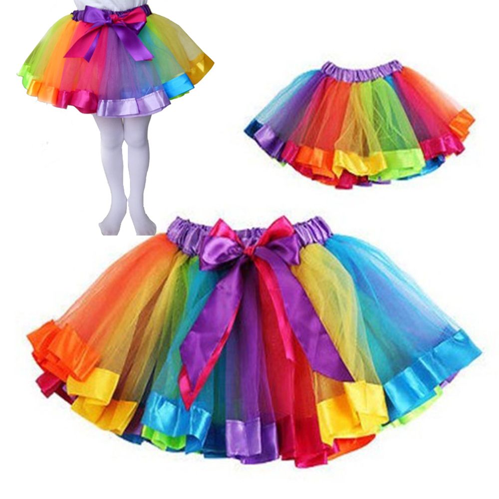 Toddler Girl Tulle Party Dress - ชุดเต้นรำเด็กผู้หญิงกระโปรงบัลเล่ต์ผ้าทูลล์ชุดของขวัญสำหรับเด็กวัยหัดเดินเจ้าหญิงสีรุ้ง