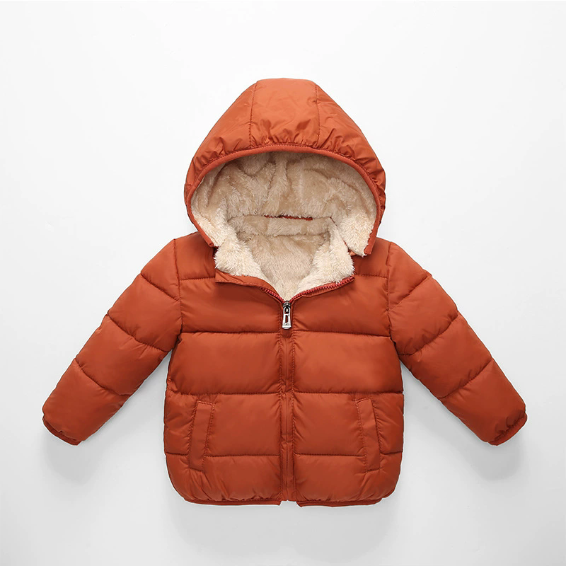 Toddler Boy Winter Fleece Jacket - เสื้อแจ็คเก็ตเด็กผู้ชายและเด็กผู้หญิงสำหรับฤดูหนาว มีฮู้ด บุด้วยผ้าฟลีซหนา ให้ความอบอุ่น พร้อมซิป เสื้อคลุมกันหนาวสำหรับเด็กอายุ