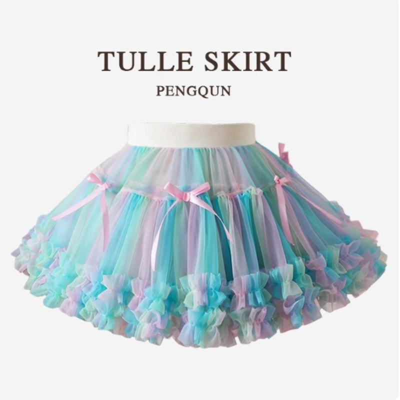 Toddler Girl Tulle Party Dress - กระโปรงเด็กผู้หญิงแบบตูตู ปี 2026 ชุดเดรสฤดูร้อนสำหรับเด็ก กระโปรงเจ้าหญิงผ้าทูลล์ กระโปรงบัลเลต์พองฟูหลายชั้น
