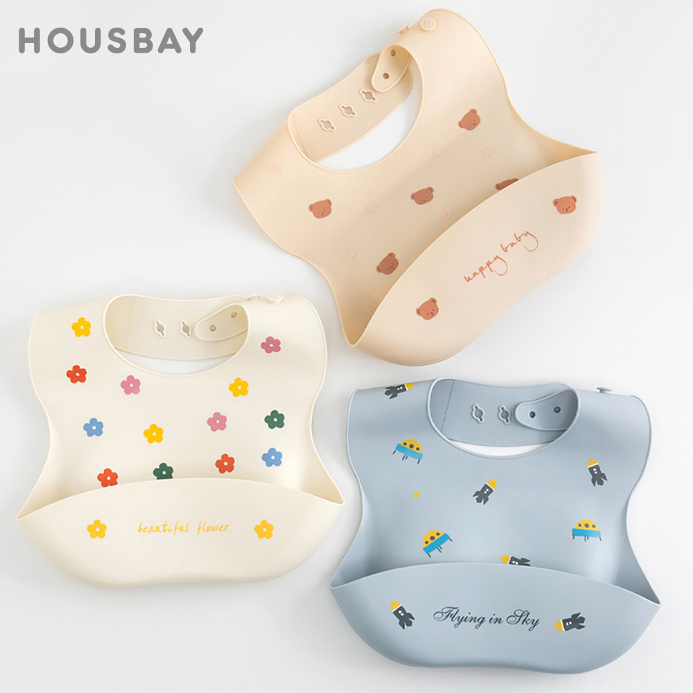 Waterproof Baby Bibs Silicone - ผ้ากันเปื้อนซิลิโคนเนื้อนุ่มกันน้ำสำหรับเด็กทารกผ้าพันคอพิมพ์ลายจรวดผ้ากันเปื้อนแบบปรับได้ผ้ากันเปื้อนให้อาหารเด็กทารกอุปกรณ์เสริมสำหรับเด็กกินอาหาร