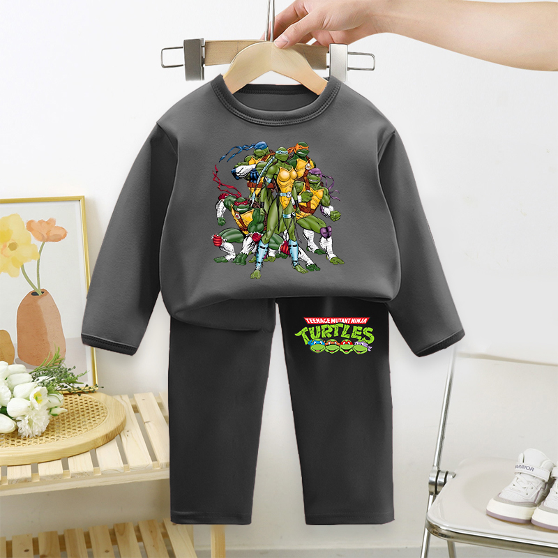 Baby Clothes - เต่านินจาสำหรับวัยรุ่น ชุดนอนเด็ก ชุดนอนเด็กชาย ชุดนอนแขนยาว กางเกงขายาว ชุดเสื้อเด็ก