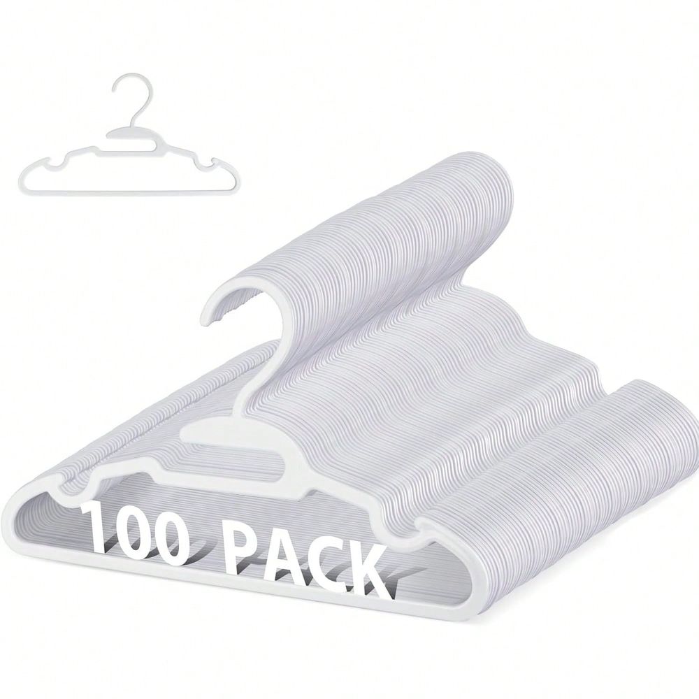 Baby Clothes - 70 100 แพ็คไม้แขวนเสื้อเด็ก ไม้แขวนเสื้อพลาสติกสำหรับตู้เสื้อผ้า, ไม้แขวนเสื้อเด็กทารกสำหรับเสื้อผ้า, ไม้แขวนเสื้อเด็กแรกเกิดรูปตัว