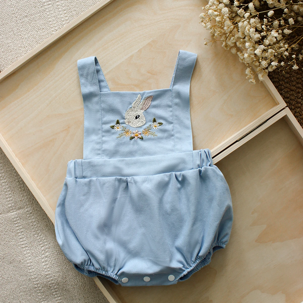 ฤดูร้อนทารกแรกเกิดเด็กทารกหญิง - Baby Summer Linen Sleeveless Jumpsuit บทวิจารณ์และราคา