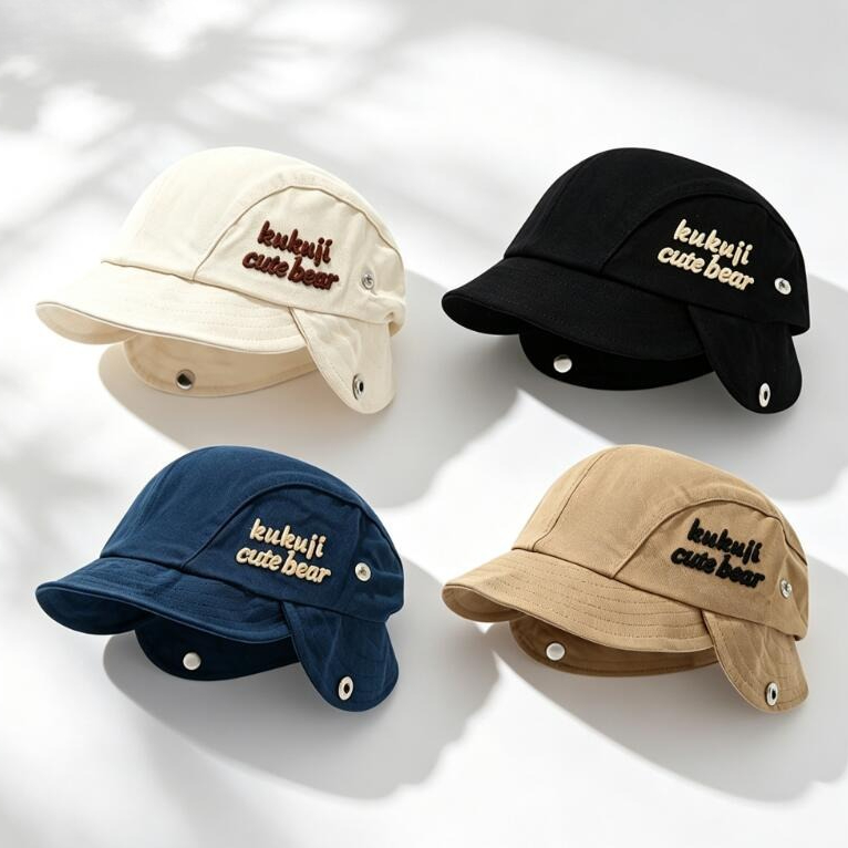 หมวกปิดหูเด็กน่ารักประดับพู่สำ - Infant Beanie Hat With Ears บทวิจารณ์และราคา