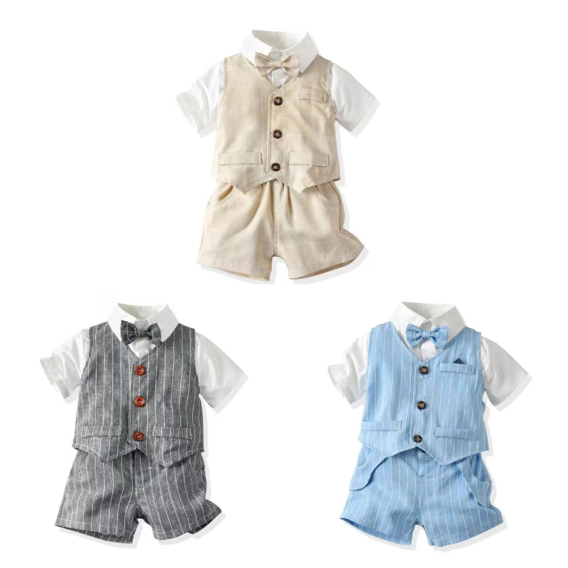 ทารกสุภาพบุรุษอังกฤษชุดเด็กทาร - Baby Boy Suit Set Baptism บทวิจารณ์และราคา