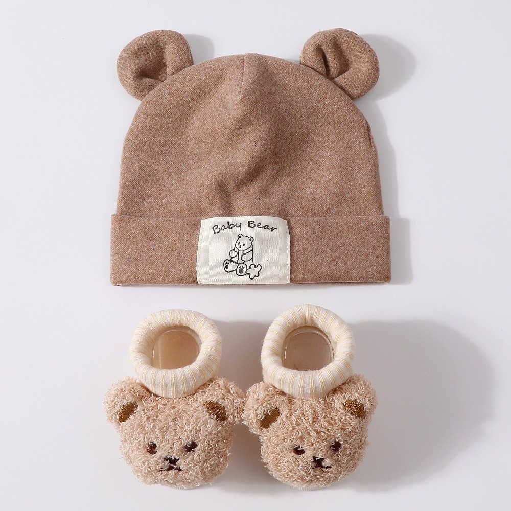 ชุดหมวกและถุงเท้าเด็กน่ารัก 2  - Infant Beanie Hat With Ears บทวิจารณ์และราคา