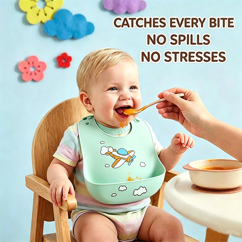 ผ้ากันเปื้อนซิลิโคนสำหรับเด็ก  - Waterproof Baby Bibs Silicone บทวิจารณ์และราคา