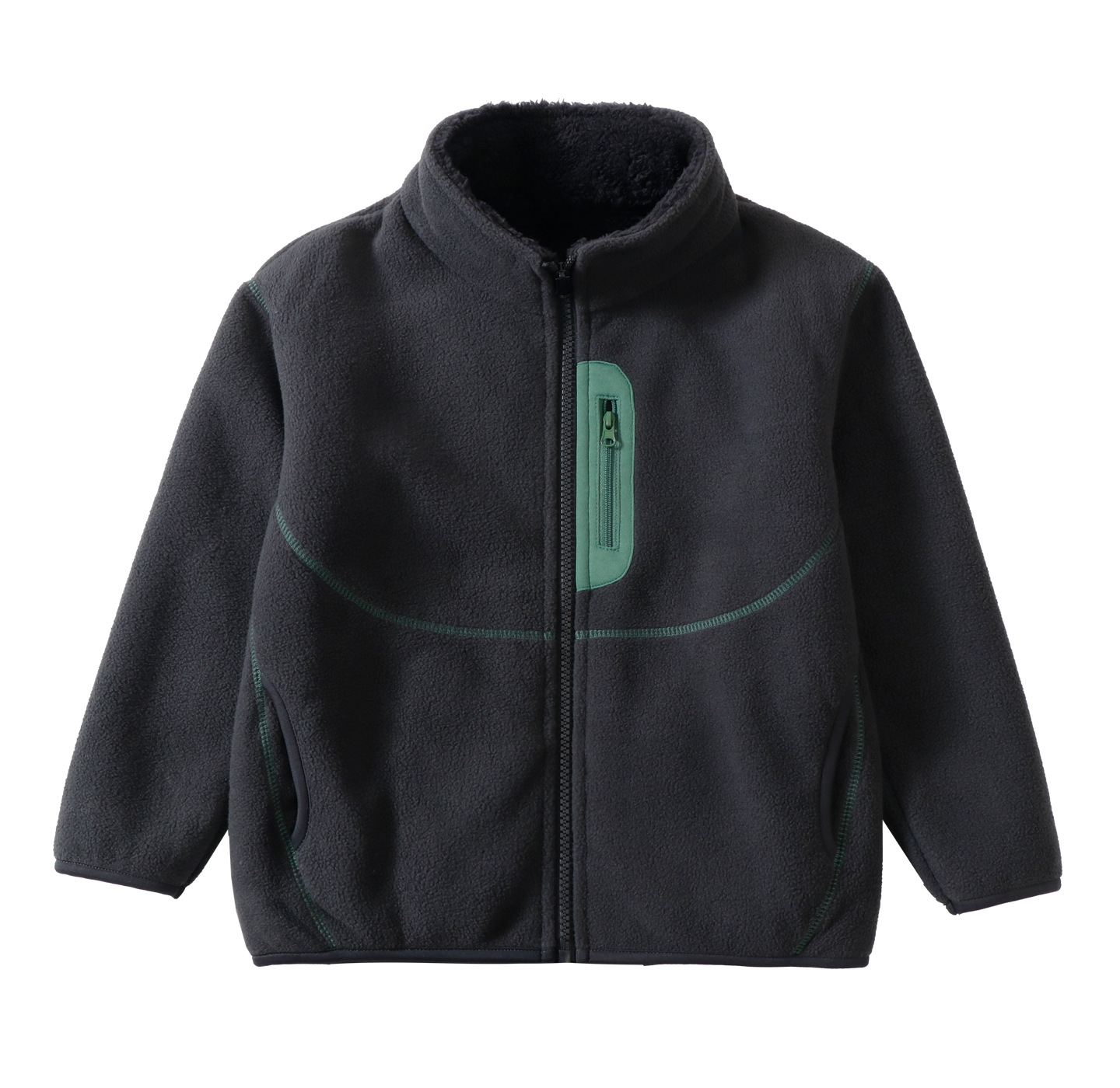 เสื้อโค้ทขนแกะสองด้านสำหรับเด็ - Toddler Boy Winter Fleece Jacket บทวิจารณ์และราคา
