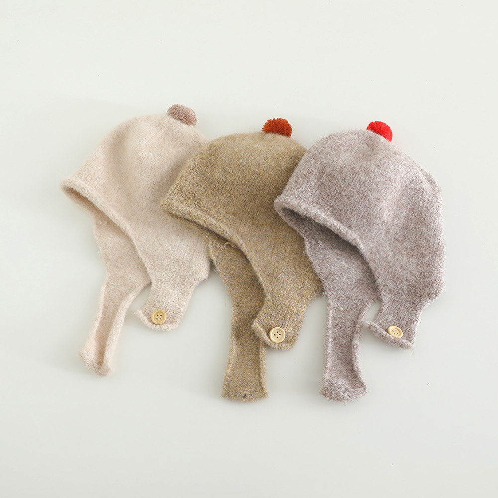 หมวกไหมพรมเด็กอ่อนแบบปิดหู ลาย - Infant Beanie Hat With Ears บทวิจารณ์และราคา