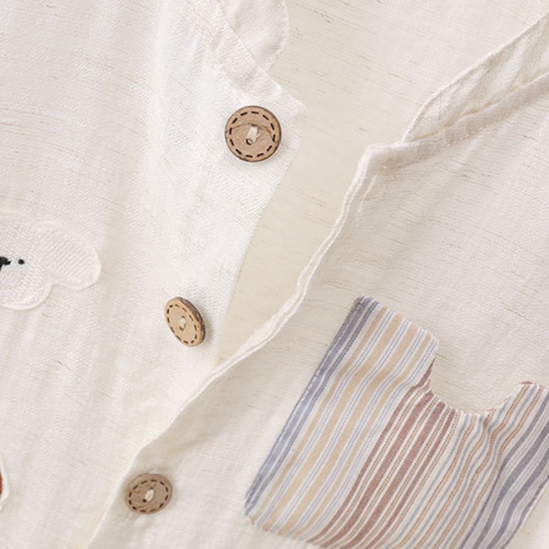 ชุดรอมเปอร์เด็กพิมพ์ลายการ์ตูน - Baby Summer Linen Sleeveless Jumpsuit บทวิจารณ์และราคา