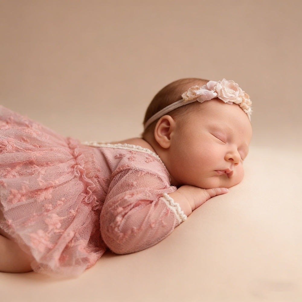 ชุดเดรสเด็กผู้หญิงสีชมพูลูกไม้ - Newborn Baby Girl Romper Floral บทวิจารณ์และราคา