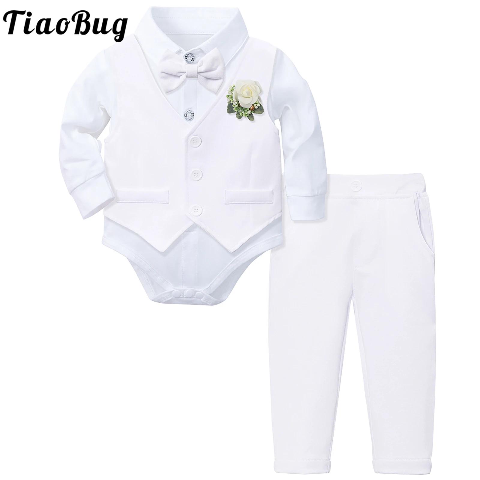 ทารกแรกเกิดเด็กทารกเสื้อผ้าบัพ - Baby Boy Suit Set Baptism บทวิจารณ์และราคา