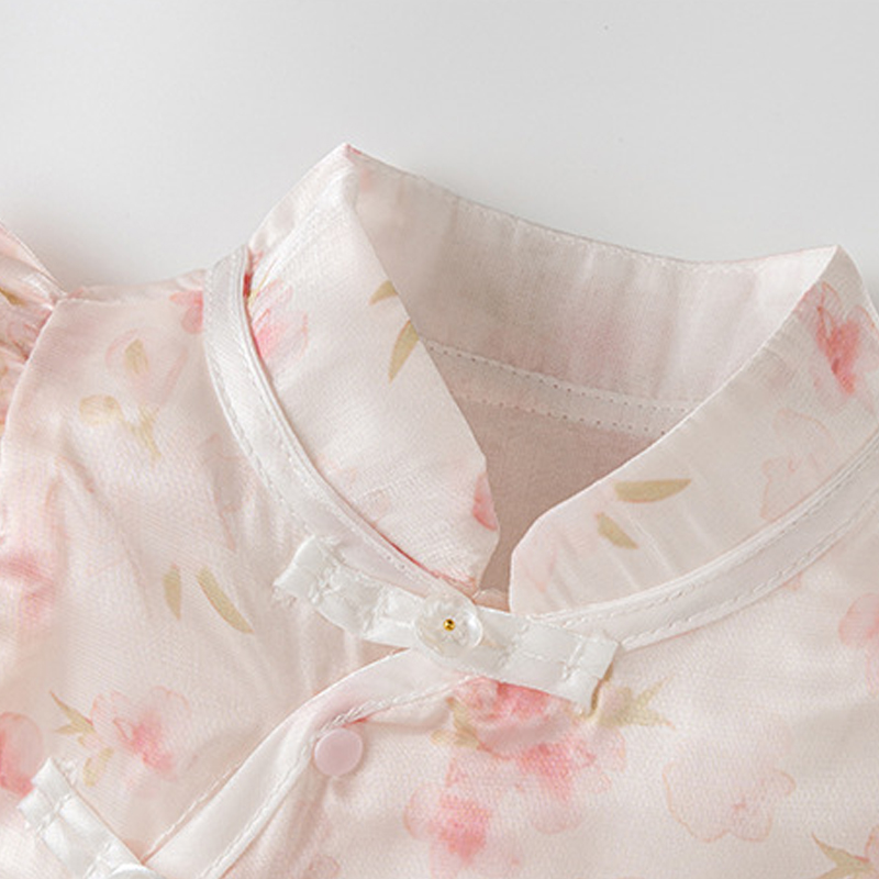 ชุดรอมเปอร์ผ้าฝ้ายแขนกุดลายผีเ - Newborn Baby Girl Romper Floral บทวิจารณ์และราคา