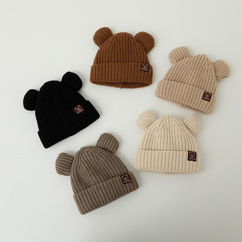 หมวกไหมพรมเด็กอ่อนลายการ์ตูนหู - Infant Beanie Hat With Ears บทวิจารณ์และราคา