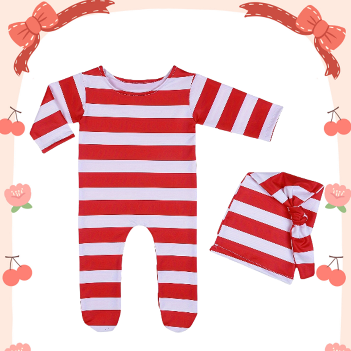 ชุดจั๊มสูทสีแดงสำหรับเด็กแรกเก - Infant Photography Props Outfit บทวิจารณ์และราคา