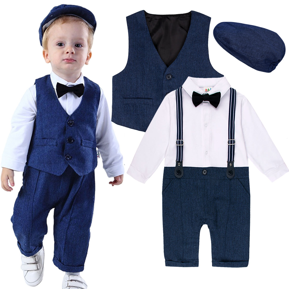ชุดเด็กทารกชาย 0-24 เดือน ชุดส - Baby Boy Suit Set Baptism บทวิจารณ์และราคา