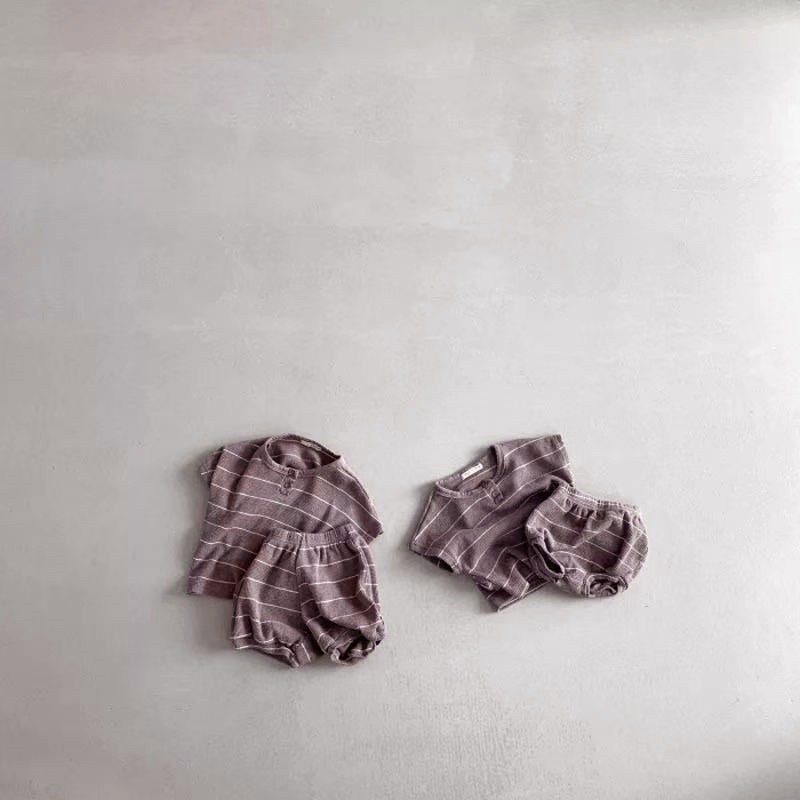ชุดเด็กแขนสั้นลายทาง ชุดเซ็ตฤด - Baby Boy Suit Set Baptism บทวิจารณ์และราคา