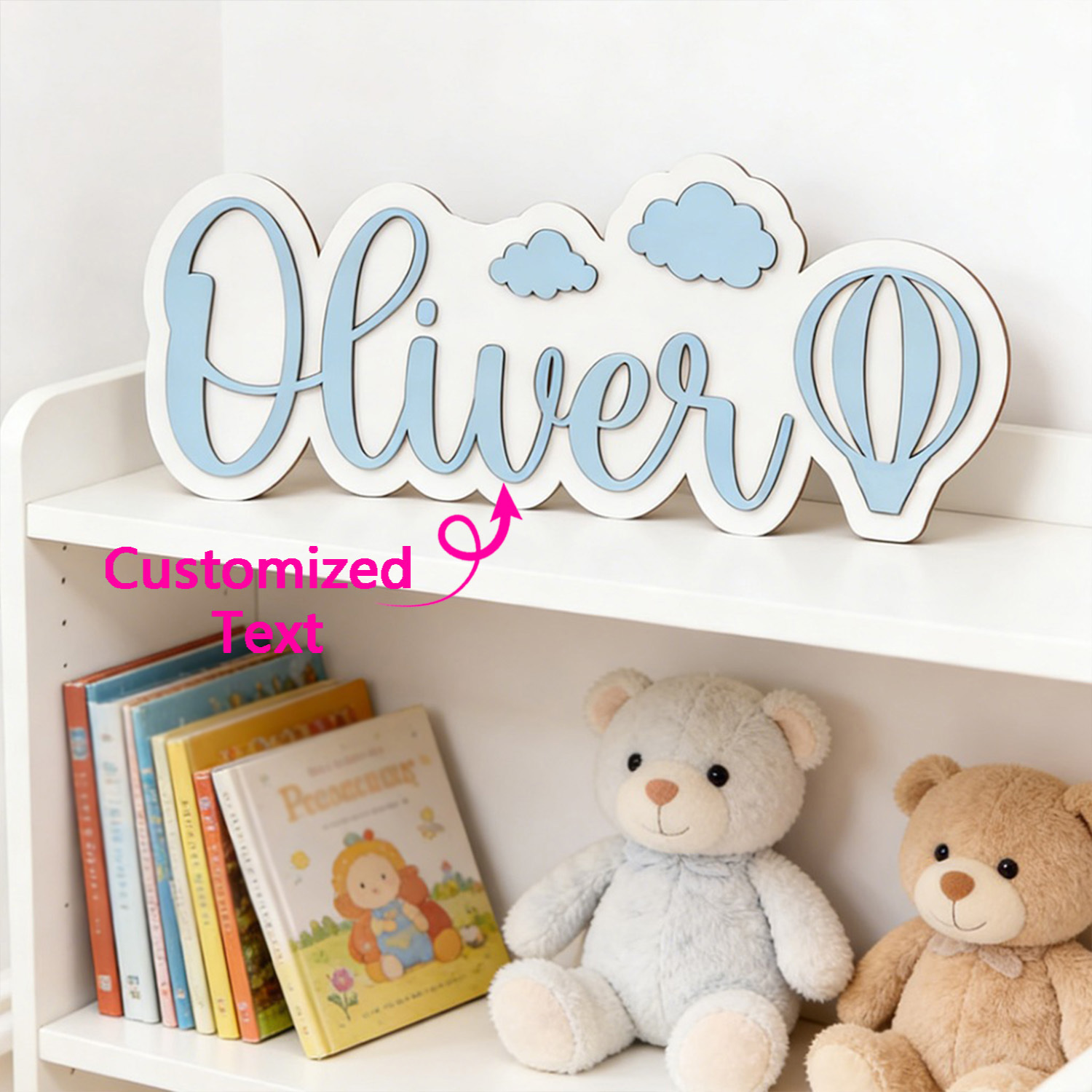 ป้ายชื่อห้องรูปบอลลูนลมร้อนและ - Nursery บทวิจารณ์และราคา