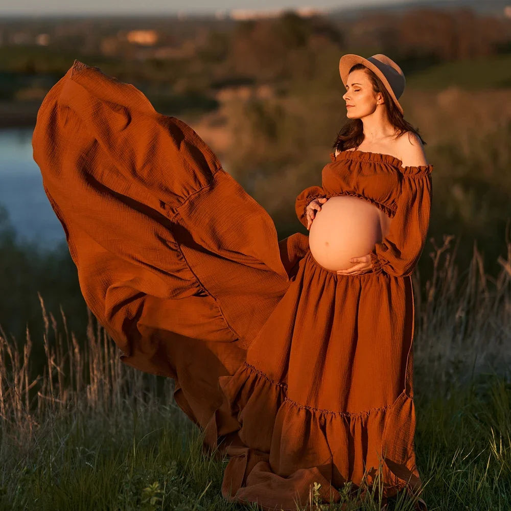 เซ็กซี่ปิดไหล่ Retro คลอดบุตรก - Maternity Wear บทวิจารณ์และราคา