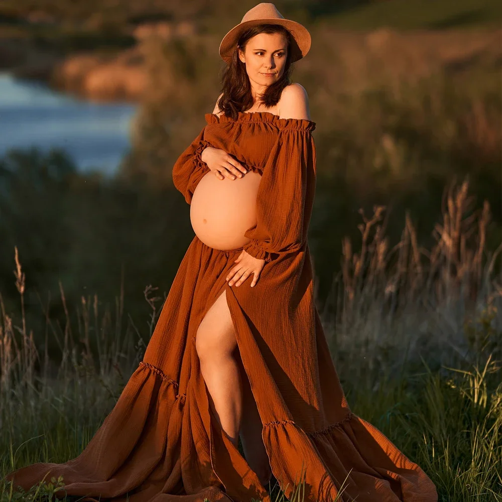 เซ็กซี่ปิดไหล่ Retro คลอดบุตรก - Maternity Wear บทวิจารณ์และราคา