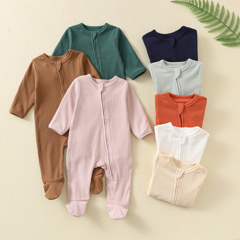 ชุดบอดี้สูทเด็กทารกสำหรับฤดูใบ - Cotton Baby Onesies Zipper บทวิจารณ์และราคา