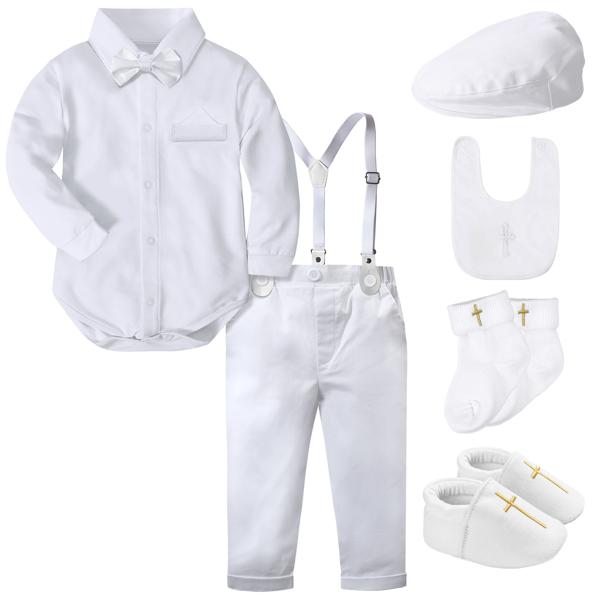 ชุดพิธีบัพติศมาสำหรับเด็กทารกช - Baby Boy Suit Set Baptism บทวิจารณ์และราคา